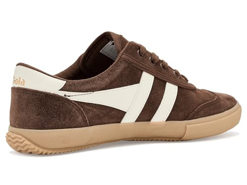 Gola Badminton Suede Sneakers Men’s Low-Top Casual Shoes - Dark Brown & Off White