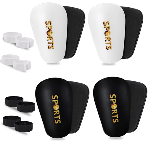 Mini Kids Soccer Shin Guards Small Lightweight Protective Gear with Straps