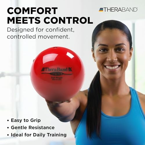 Theraband Soft Weighted Exercise Ball 3.3 Lb - Red