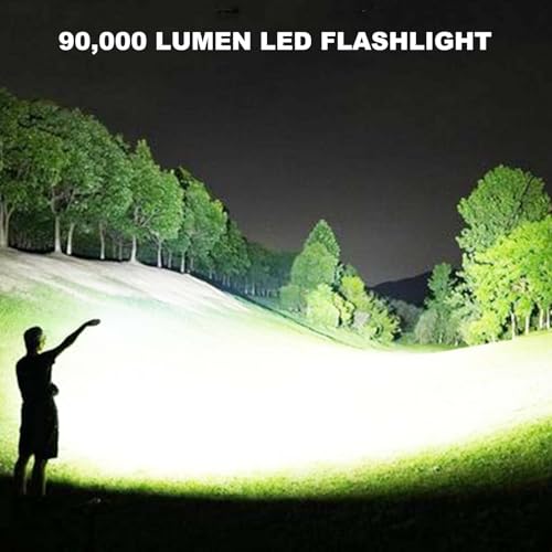 Rechargeable LED Flashlights 3 Pack High Lumens 90,000LM Waterproof Handheld Camping & Emergency Lights