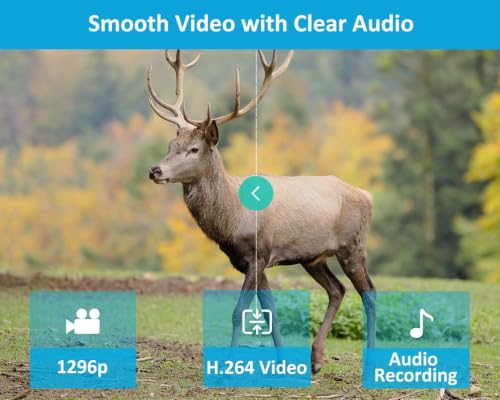 GardePro E5S 2-Pack Trail Camera - 64MP Photos & 1296P HD Video, Waterproof, Fast Trigger