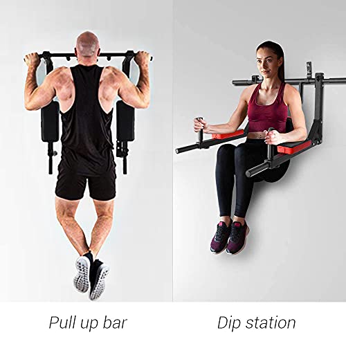 PLKO Type A Wall Mounted Pull Up Bar - Heavy Duty Fitness Equipment for Upper Body Workout