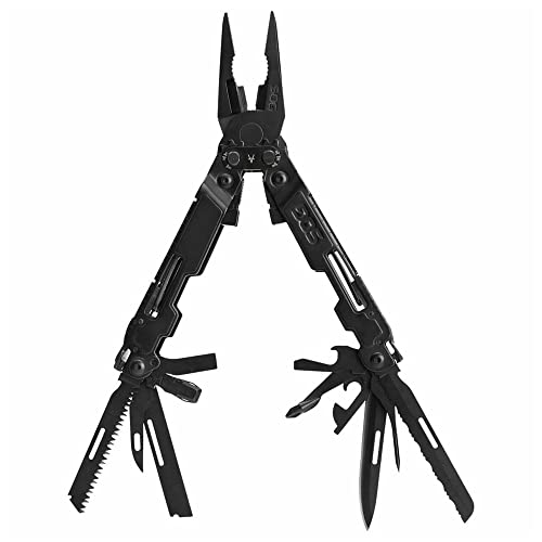 SOG PowerAccess Deluxe Heavy Duty Multi-Tool Black - 21 Tools, Stainless Steel, Nylon Sheath
