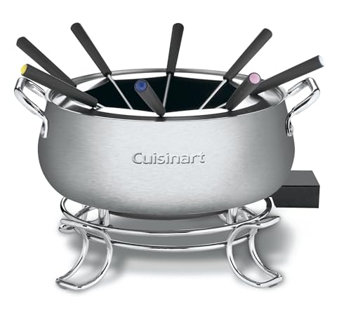 Electric Fondue Set with 3-Quart Nonstick Pot & 8 Forks - Adjustable Temperature