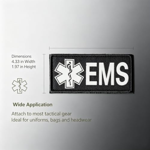 Emergency Medical Services Reflective Morale Patch Badge for Tactical Gear