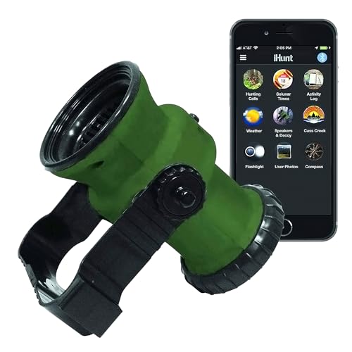 iHunt Electronic Game Call & Bluetooth Speaker Combo with App, 750 Animal Calls, Rugged & Portable