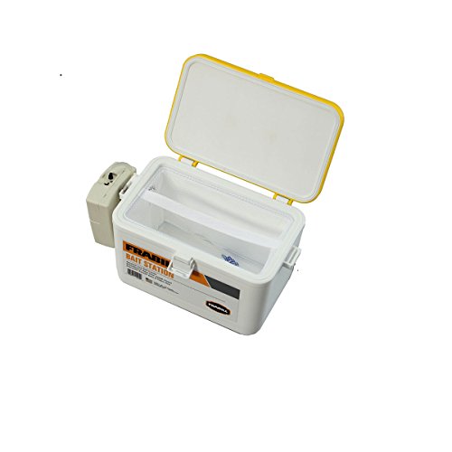 Frabill Bait Box with Aerator - 8-Quart Portable Fish Bait Container