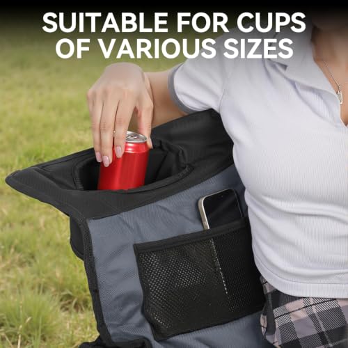 Huskfirm Oversized Double Camping Chair Black Padded Outdoor Seating