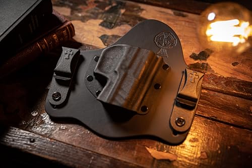 CrossBreed SuperTuck IWB Concealed Carry Holster for Glock 17, 19, 22, 23, 45 - Right Hand, Leather & Kydex