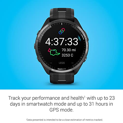 Garmin Forerunner 965 Running Smartwatch 47mm Black & Powder Gray