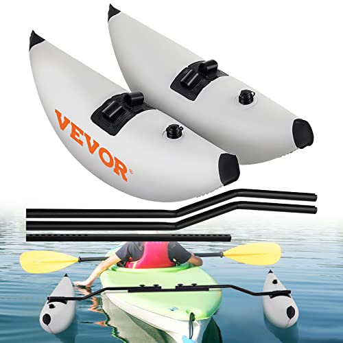 Inflatable Kayak Stabilizers with Adjustable Outrigger System - PVC Float Kit