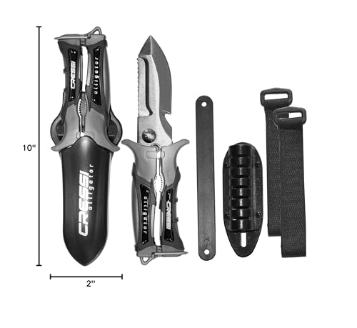 Underwater Diving Knife & Scissors Multi-Tool - Japanese 420 Stainless Steel