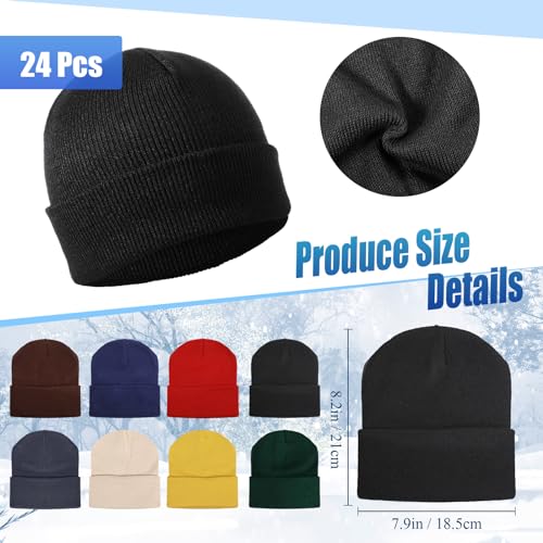 Winter Beanie Hat Gloves Socks Set - Warm Knitted Cap & Thermal Gloves with Stylish Colors 72 Pack