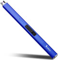 SUPRUS Electric Lighter - Windproof Flameless USB Rechargeable with Safety Lock | Dark Blue for Candles & BBQs