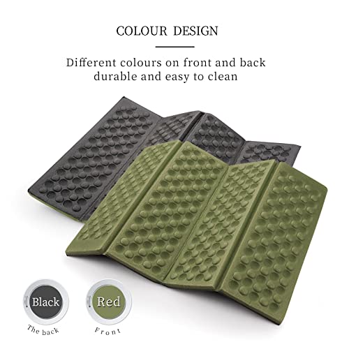 Portable Waterproof Folding Seat Pad - Green 2pcs for Camping Hiking Outdoor