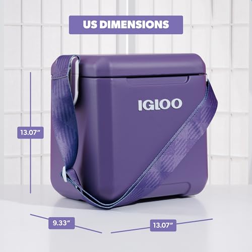 Igloo Tag Along Too Coolers Insulated Hard Shell Picnic Cooler with Dusted Grape Variation