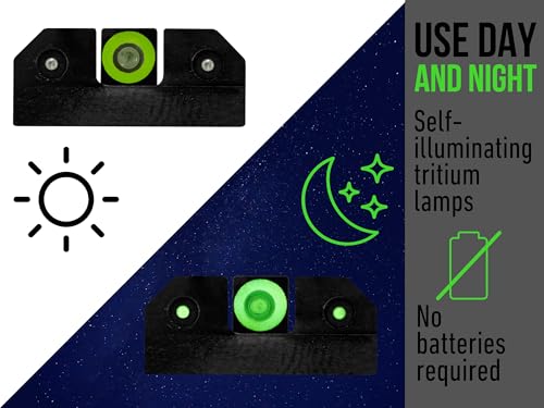 Tritium Night Sight for Sig Sauer P320 P365 P226 P229 & More - Green Laser