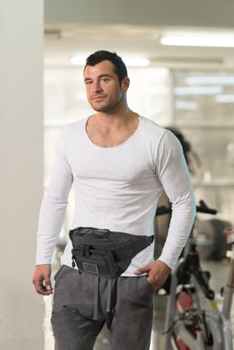 Tactical Fanny Pack with 4 Zipper Pockets - Military Waist Bag for Outdoor Hiking & Fishing