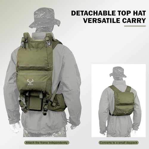 MOXULE Pro 5000 Frame Backpack 80L Green Hunting & Meat Hauler Pack