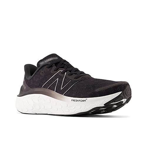 Men's Fresh Foam X Kaiha Road Running Shoes - Black + Phantom + Dark Silver Metallic, Size 10