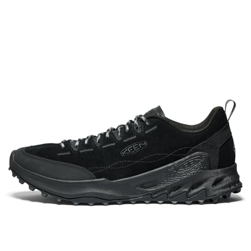 KEEN Men's Jasper Zionic Suede Hiking & Climbing Shoes - Black/Alloy 10.5
