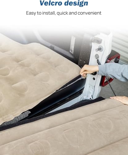 Truck Bed Air Mattress with Removable Extension for Compact Regular Beds