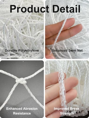 Keluwa 24 x 8 FT Soccer Goal Net Replacement - All-Weather Durable, with Carry Bag & Hooks