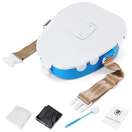 YQJ Blue Portable Car Toilet Emergency Urinal for Camping Travel & Traffic Jam