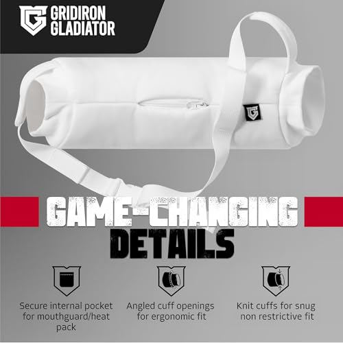 Football Handwarmer Pouch for Adults - Tactical Hand Muff Warmer - White