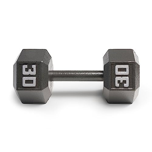 Marcy 30lb Cast Iron Hex Dumbbell - Space Saving Hexagon Shape