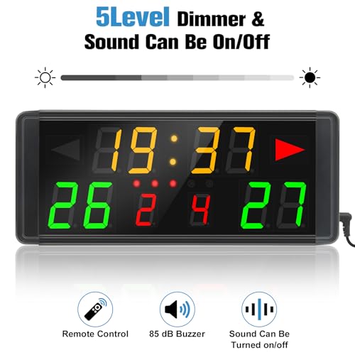 Large Digital Scoreboard with Remote & Tripod - Basketball, Football & More