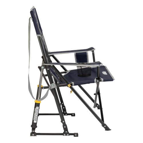 GCI Outdoor Comfort Pro Rocker Camping Chair - Indigo Blue, Foldable & Portable