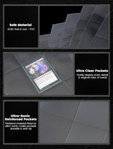 Dark Gray XL+ 20-Pocket Zipper Card Binder for 2400 Trading Cards