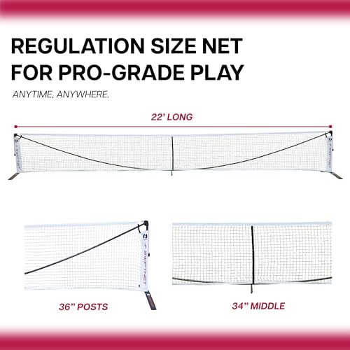 Portable Pickleball Net System with Carbon Fiber Frame - Regulation Size for Indoor & Outdoor Play