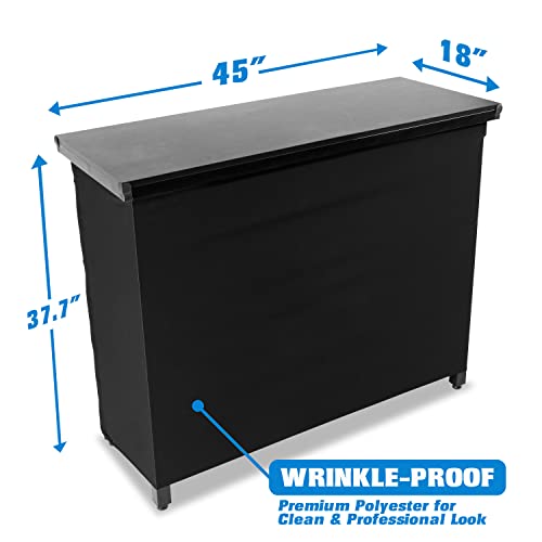 GoBar PRO Commercial Portable Bar Table - Standard with Skirt & Carry Case