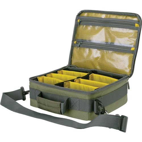 Allen Company Spring Creek Fishing Reel and Gear Bag - Portable Organizer - Holds up to 10 Fly Reels or 6 Spinning Reels - Green