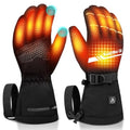Rechargeable Heated Gloves for Men Women Black Large Waterproof Outdoor Winter