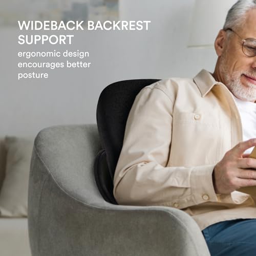 ObusForme Wideback Back Support Cushion with Lumbar Pillow - Ergonomic Seat & Posture Support