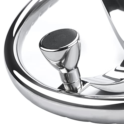 Marine Stainless Steel Boat Steering Wheel 13.5 Inch with 3 Spokes & Nut - SeaStar & Verado Compatible