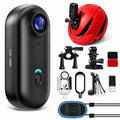 Mini Body Camera 1080P with 128GB Storage, Wearable Motorcycle POV with Waterproof Case - 128GB Cycling Kit