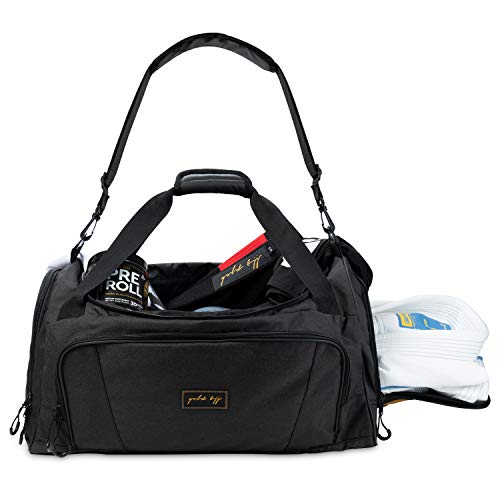 Gold BJJ Black Waterproof Duffle Bag for Martial Arts Gear - 44L Capacity