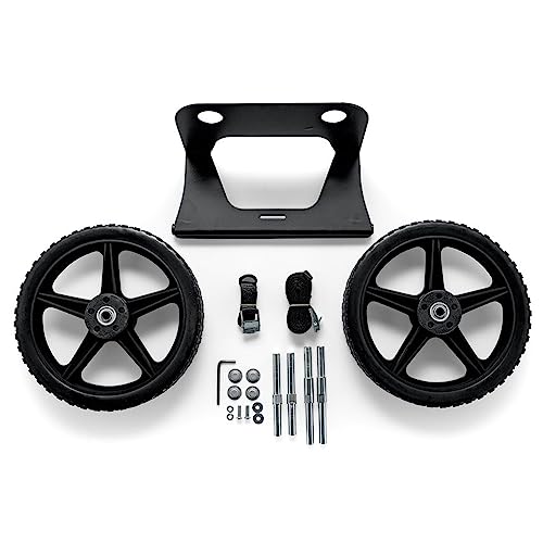 Heavy-Duty Cooler Cart Kit with 12-Inch Wheels & Straps - White
