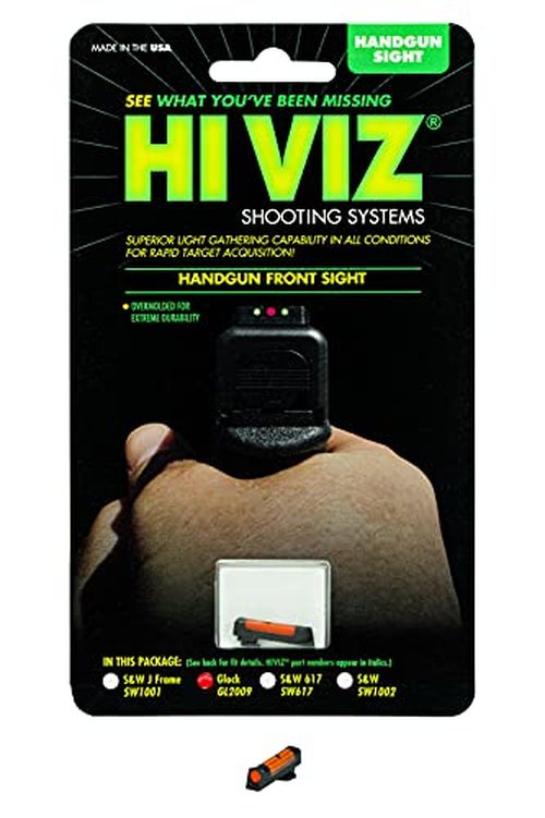 HIVIZ Glock Overmolded Fiber Optic Tactical Front Sight (Red)