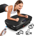 Large Black Vibration Plate Exercise Machine for Full Body Toning & Lymphatic Drainage