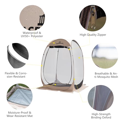 Portable Mosquito Screen Tent with Removable Mat - Instant Pop Up Canopy for Camping and Patio