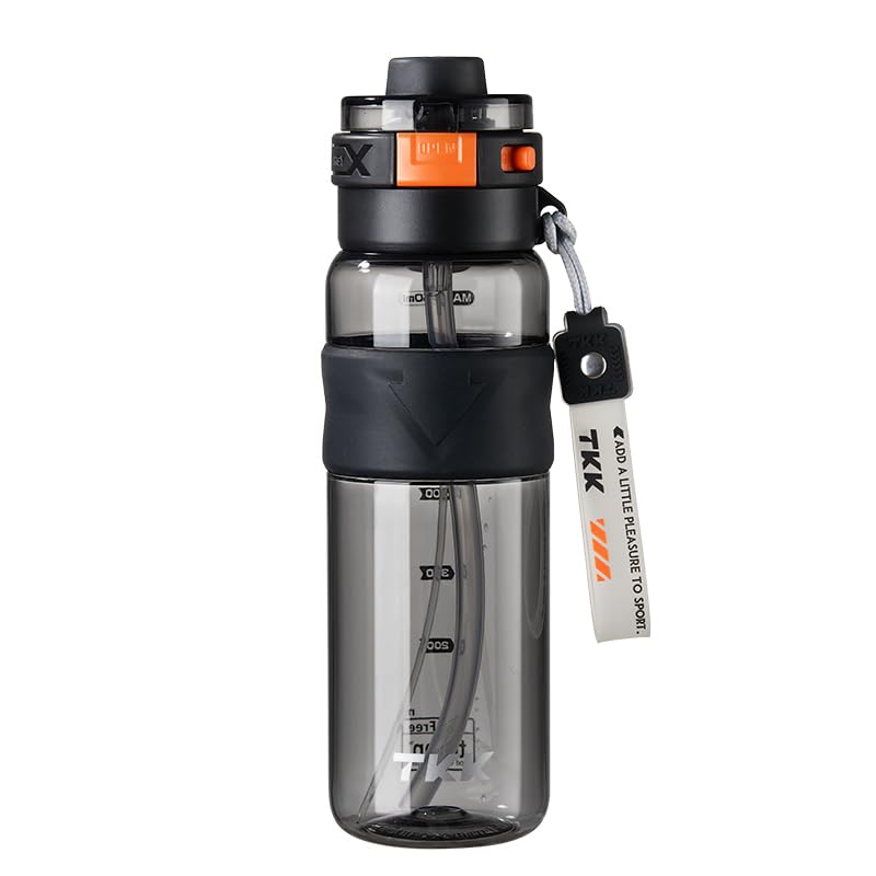 Misting Water Bottle 25oz BPA-Free Tritan with Spray Mist, Leak-Proof Flip Top, 2 Drinking Modes - Black