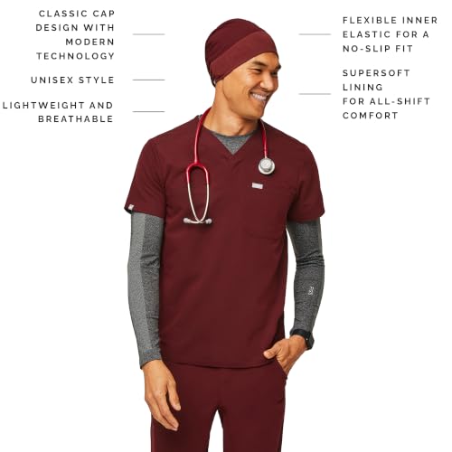 Unisex Scrub Cap with Supersoft Lining - Lightweight Breathable No-Slip Medical Headwear