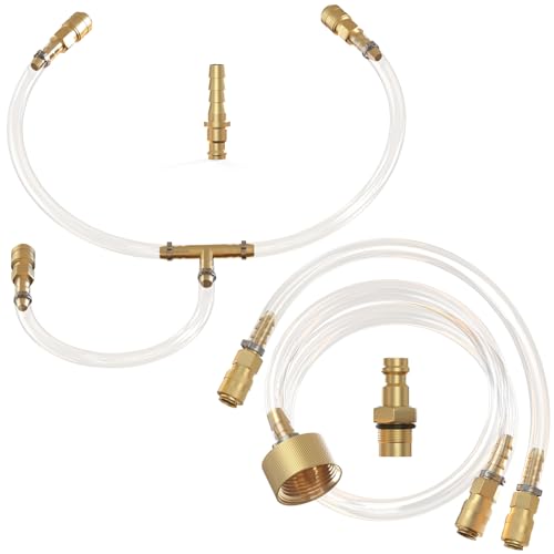 Boat Hydraulic Steering Bleed Kit with Filler & Tee Hoses for Seastar System