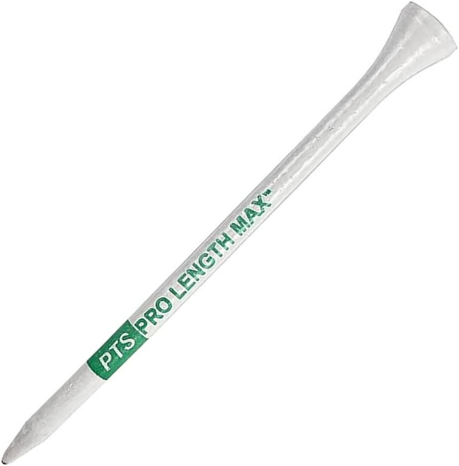 PTS Wooden Golf Tees - Durable 4-Inch Tees for Enhanced Performance | Pack of 50