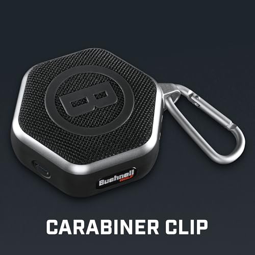 Bushnell Golf Wingman Mini GPS Speaker Black/Silver | Waterproof Bluetooth Distance